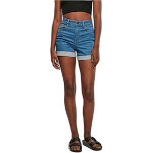 Urban Classics Dames Dames Dames Organic Stretch Denim 5 Pocket Jeans Shorts, clearblue Washed, 29