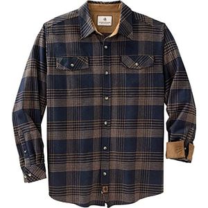 Legendary Whitetails Legendarisch flanellen overhemd voor heren met knoopsluiting, Navy Melange, XL