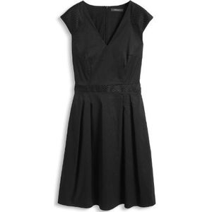 ESPRIT Collection Dames A-lijn jurk, effen, zwart (zwart), 36