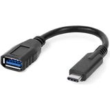 OWC USB-A naar USB-C adapterkabel - Ondersteunt datasnelheden tot 5 Gb/s - 12,2 cm - Zwart