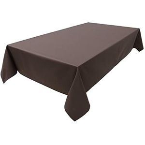 Hoogwaardig tafelkleed tafellinnen van 100% katoen collectie concept, kleur en grootte naar keuze (tafelkleed - rond Ø 120cm, chocolade)