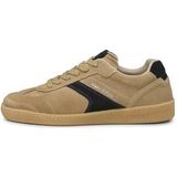 Marc O'Polo - Sneakers Laag - Camel/Zwart - Leer/Suède - Color-Blocking