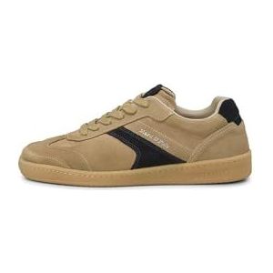 Marc O'Polo - Sneakers Laag - Camel/Zwart - Leer/Suède - Color-Blocking
