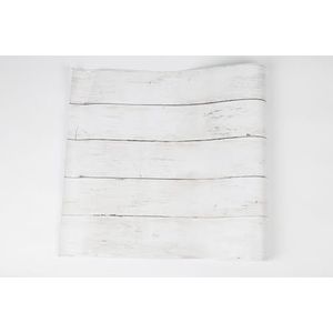 BUVU Plakfolie, meubelfolie, wit, houtlook, zelfklevende folie, houtbehang, 45 cm x 300 cm, wit, vintage, strepen, folie, waterdicht, wandbehang voor meubels, muren, kasten, keukentafels