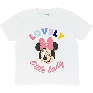Disney Minnie Mouse Schöne kleine Dame T-shirt, 116-170, Weiß, Officiële Koopwaar