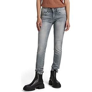 G-STAR RAW Jeans Lynn Mid Waist Skinny voor dames, grijs (Faded Industrial Grey 9882-b336), 28W/28L
