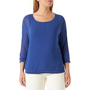 TOM TAILOR Dames Chiffon blouse met vleermuismouwen 1023401, 12437 - Deep Ultramarine Blue, 36