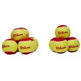 Wilson Tennisballen, Starter Rood, 12 stuks, geel/rood, voor kinderen, WRT137100