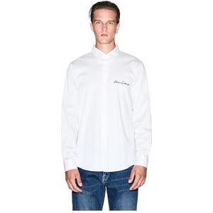 Armani Exchange - Heren Essential - Overhemd - Wit - Logo Signature - Regular Fit