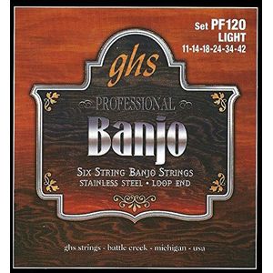 GHS PF120 Banjo Light snaren, set van 6
