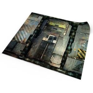 PLAYMATS C040-R-inf Infinity Battlemat, Rubber mat, Space Station Deck, 122 cm x 122 cm
