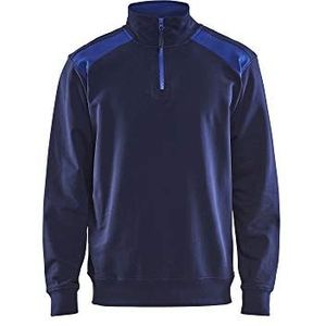 Blakläder sweater met 1/2-ritssluiting, 1 stuk, 4XL, marineblauw/korenblauw, 3353115889854XL