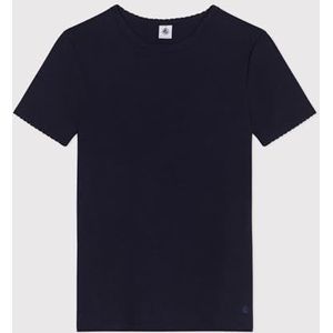 Petit Bateau Dames T-shirt met korte mouwen, Blauw, M