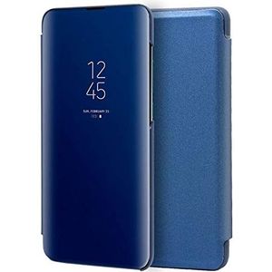 Cool Flip Cover voor Huawei P30 Pro Clear View Blauw