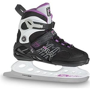 FILA Primo Ice Lady Vrijetijdsschaatsen voor dames, ijshockey & schaatsen, roestvrij staal, sterke grip & hoog comfort, zwart/wit/magenta, 37,5, 37,5