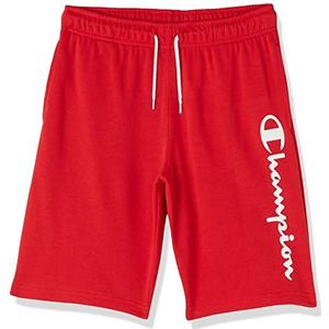 Champion Legacy American Classics-Ultra Light Powerblend Terry Logo Bermuda Shorts voor kinderen en jongeren, Rood, 3-4 Jaar