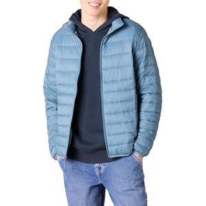 Amazon Essentials Opvouwbare lichtgewicht waterbestendige pufferjas voor heren (verkrijgbaar in groot en lang), lichtblauw, XS