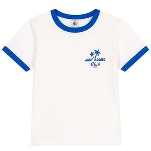 Petit Bateau Jongens T-shirt met korte mouwen, wit, 3 Jaar