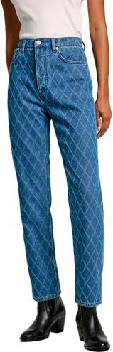 Pepe Jeans - Uhw Diamond - Jeans - Blauw - Rechte Pasvorm - Hoge Taille