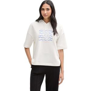 TOM TAILOR Sweatshirt voor dames, 10315 - Whisper White, XL