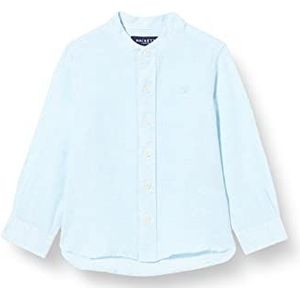 Hackett London Slub Texture overhemd voor jongens, turquoise, 11 Jaren