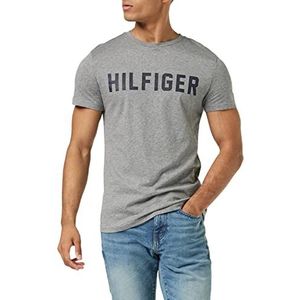 Tommy Hilfiger Heren T-shirt Cn Ss Tee Hilfiger met ronde hals, mid grey heather, M