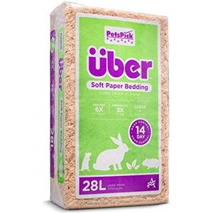 PETSPICK Zacht Papier Huisdier Bed voor Kleine Dieren, 28L, Natuurlijk