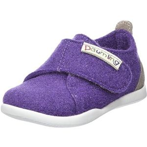 Däumling Fredi pantoffels voor meisjes, monotweed aubergine, 27 EU Schmal