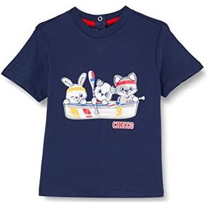 Chicco T-shirt met korte mouwen voor kinderen, blauw, normaal voor jongens, Blauw, 24 Maanden