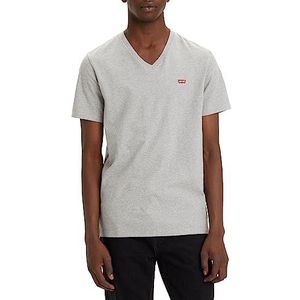 Levi's Original Housemark V-Neck T-shirt Mannen, Mid Tone Grey Heather, XL