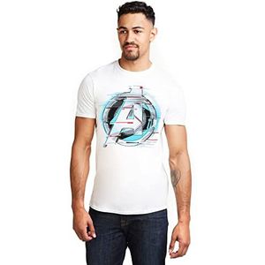 MARVEL Heren Endgame Quantum Logo T-Shirt - wit - M