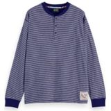 Scotch & Soda - Relaxed Fit - Gestreept Henley T-shirt - Lange Mouwen