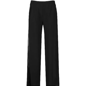 Gerry Weber Veelzijdige broek voor dames, met paspelbroek aan de zijkant (legging, jogging enz.) slipbroek, effen kleur, normale lengte, zwart, 44