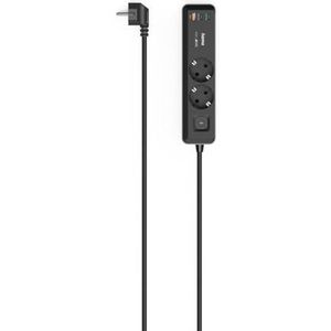Hama 00223193 power uitbreiding 1,4 m 2 AC-uitgang(en) Binnen Zwart, Grijs