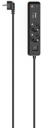 Hama 00223193 power uitbreiding 1,4 m 2 AC-uitgang(en) Binnen Zwart, Grijs
