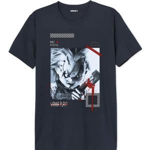 Chucky UXCHUCKTS002 T-shirt, marineblauw, S heren, Marine, S