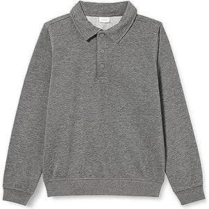 s.Oliver Jongens sweatshirt met polokraag, grijs, 176 cm