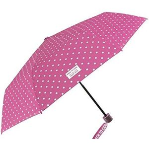 Perletti kinderparaplu mini 50 cm handmatig 3 delen rond roze winddicht Cool Kids Camping en wandelen, meisjes meerkleurig (meerkleurig), eenheidsmaat