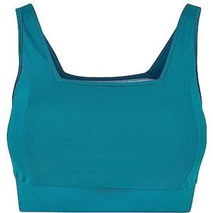 Urban Classics Gerecycleerde vierkante sportbeha voor dames, Watergroen, 4XL