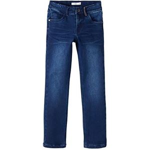 NAME IT Nkmryan Dnmbatimian Fleece Pant Jeansbroek voor jongens, donkerblauw (dark blue denim), 122 cm