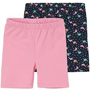 s.Oliver Junior Girls 2131033 dubbele leggings kort, blauw | roze 59A4, 134, Blauw | Roze 59a4, 134 cm