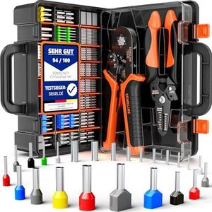 SOMELINE® Krimptang met Set 24 Soorten Adereindhulzen Ferrule Crimping Tool Kit - [0,25-10mm²] Adereindhulstang Set, Ferrule Crimper, Cable Crimping Tool,Kabelschoenen Kabelschoentang Set