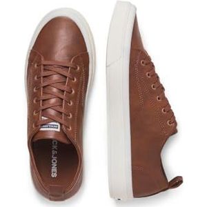 JACK & JONES Jfwbayswater Pu Sneakers voor heren, cognac, 46 EU