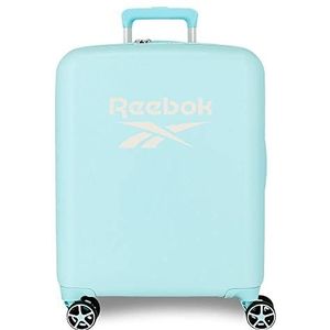 Reebok Roxbury koffer, turquoise, 40 x 55 x 20 cm, robuust, ABS-kunststof, geïntegreerde TSA-sluiting, 38,4 l, 2 kg, 4 wielen, handbagage, Blauw, Eén maat, cabinekoffer