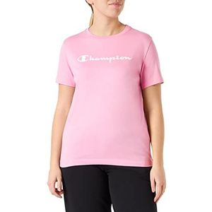 Champion Legacy American Classics Logo Regular S/S T-shirt voor dames, Roze, L