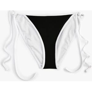 Koton Dames Basic Tie Detail Regular Waist Bikini Bottom Swim Wear, zwart (999), 42