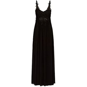 ApartFashion Dames APART avondjurk van chiffon, kant en mesh Special Occasion Dress, zwart, regular
