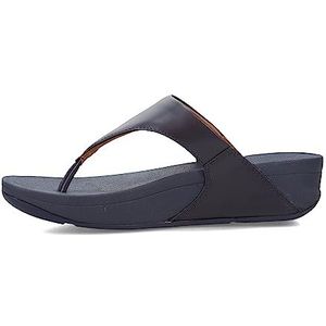 Fitflop Lulu lederen teenslippers voor dames, diepste blauw, 41 EU