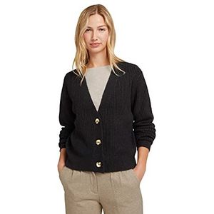 TOM TAILOR Denim Dames Cardigan van gerecycled polyester 1027281, 14482 - Deep Black, L