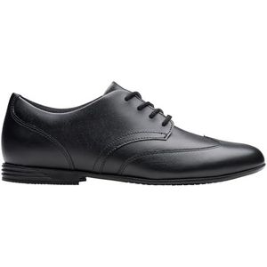 Clarks Originals Uniseks Finja Wing Y. Schoen, zwart leer, 41 EU